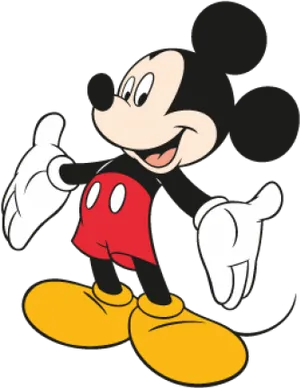 Classic Mickey Mouse Pose PNG Image