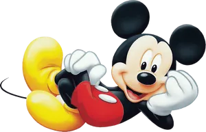 Classic Mickey Mouse Pose PNG Image