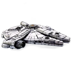 Classic Millennium Falcon Design Png Jwl69 PNG Image