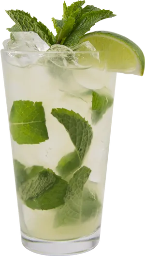 Classic Mojito Cocktail Glass PNG Image