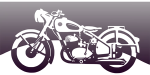 Classic Motorbike Silhouette PNG Image