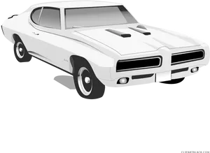 Classic Muscle Car Vector Illustration PNG Image