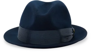 Classic Navy Fedora Hat PNG Image