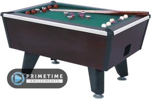 Classic Pool Table Setup PNG Image