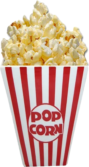 Classic Popcorn Box Clipart PNG Image