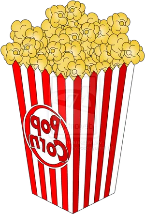 Classic Popcorn Box Clipart PNG Image