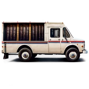 Classic Postal Truck Artwork Png Xuo PNG Image