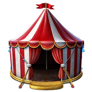 Classic Red And White Circus Tent Png Jwo21 PNG Image