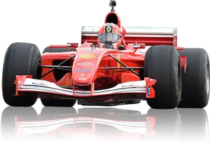 Classic Red Ferrari F1 Racer PNG Image