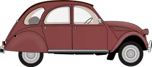 Classic Red Vintage Car Illustration PNG Image