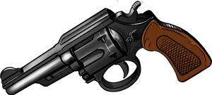 Classic Revolver Illustration PNG Image