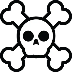 Classic Skulland Crossbones Symbol PNG Image