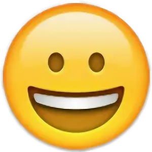 Classic Smiley Face Emoji PNG Image