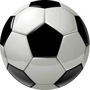 Classic Soccer Ball Blackand White PNG Image