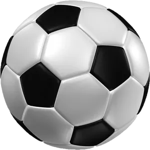 Classic Soccer Ball Blackand White PNG Image