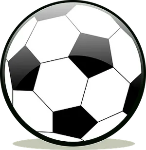 Classic Soccer Ball Illustration PNG Image