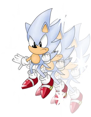 Classic Sonic Multiple Poses PNG Image