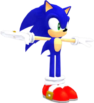 Classic Sonic Pose PNG Image