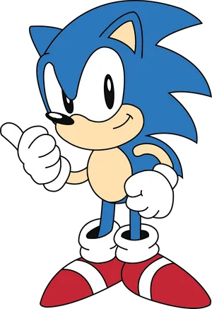 Classic Sonic Pose.png PNG Image