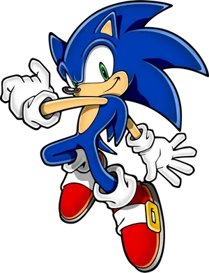 Classic Sonic Pose PNG Image