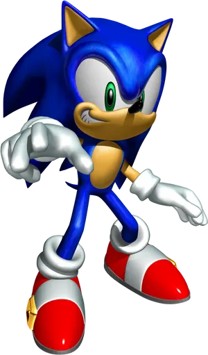 Classic Sonic The Hedgehog Pose PNG Image