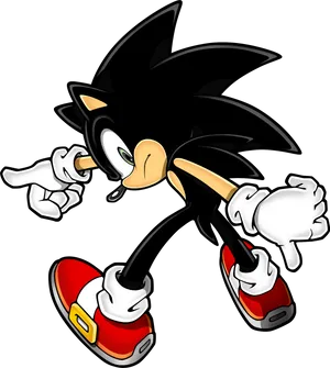 Classic Sonic The Hedgehog Pose PNG Image