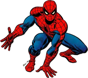 Classic Spiderman Clipart PNG Image