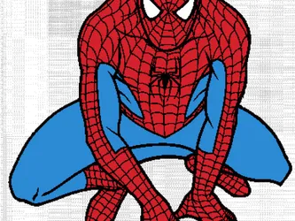 Classic Spiderman Pose PNG Image