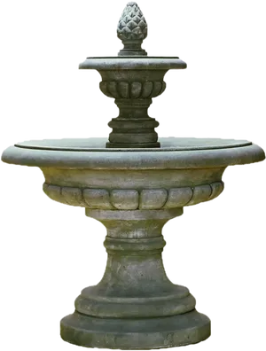 Classic Stone Pineapple Fountain PNG Image