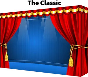 Classic Theater Stage Curtains PNG Image