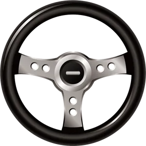 Classic Three Spoke Steering Wheel.png PNG Image