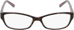 Classic Tortoiseshell Eyeglasses Transparent Background PNG Image