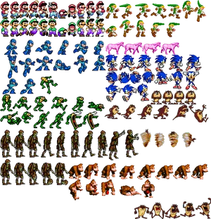 Classic_ Video_ Game_ Sprites_ Collection PNG Image