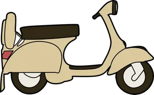 Classic Vintage Scooter Illustration PNG Image