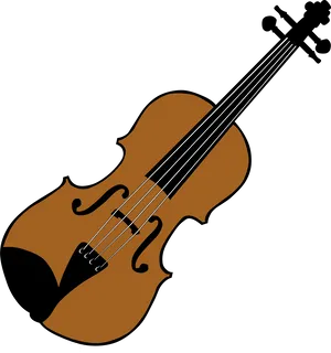 Classic Violin Illustration PNG Image