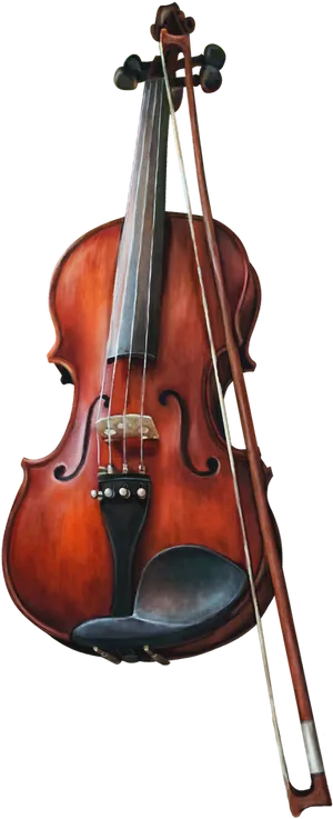 Classic Violinwith Bow PNG Image