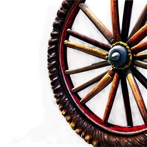 Classic Wagon Wheel Artwork Png 06132024 PNG Image