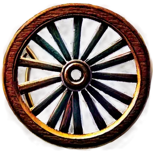 Classic Wagon Wheel Artwork Png 52 PNG Image