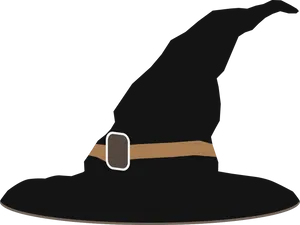 Classic Witch Hat Illustration PNG Image