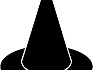 Classic Witch Hat Silhouette PNG Image