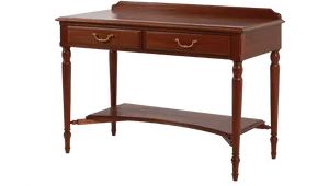 Classic Wooden Dressing Table PNG Image