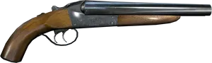 Classic Wooden Stock Shotgun PNG Image