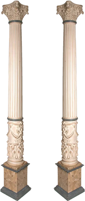 Classical Architectural Columns PNG Image