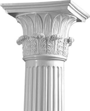 Classical Column Capital Design PNG Image