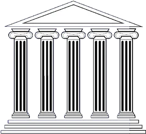 Classical Columns Illustration PNG Image