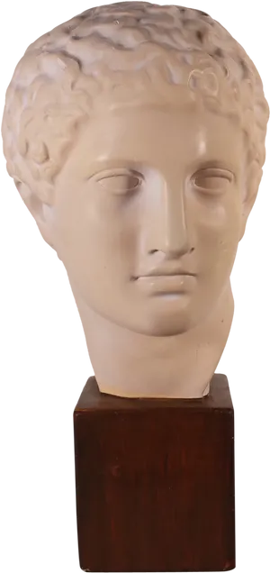 Classical Plaster Bust Sculpture PNG Image