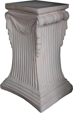 Classical Plaster Column Pedestal PNG Image