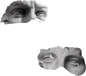 Classical Sculpture Eyes Overlay PNG Image