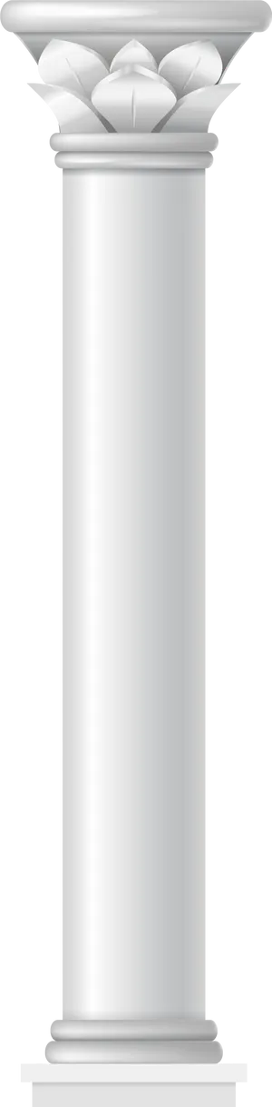 Classical White Corinthian Column PNG Image