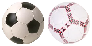 Classicand Modern Soccer Balls PNG Image